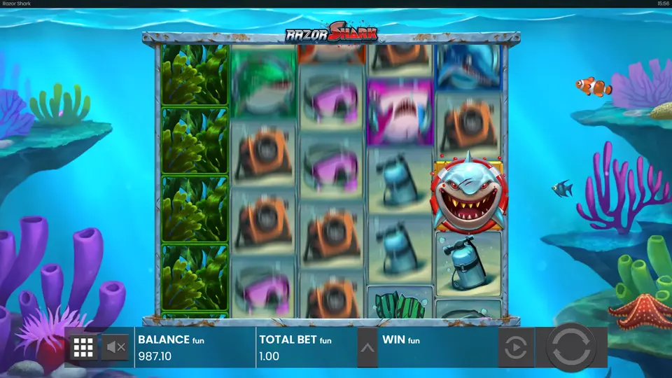 Free Games bei Razor Shark – Walzen 2 und 4 mit Mystery Stacks gefüllt