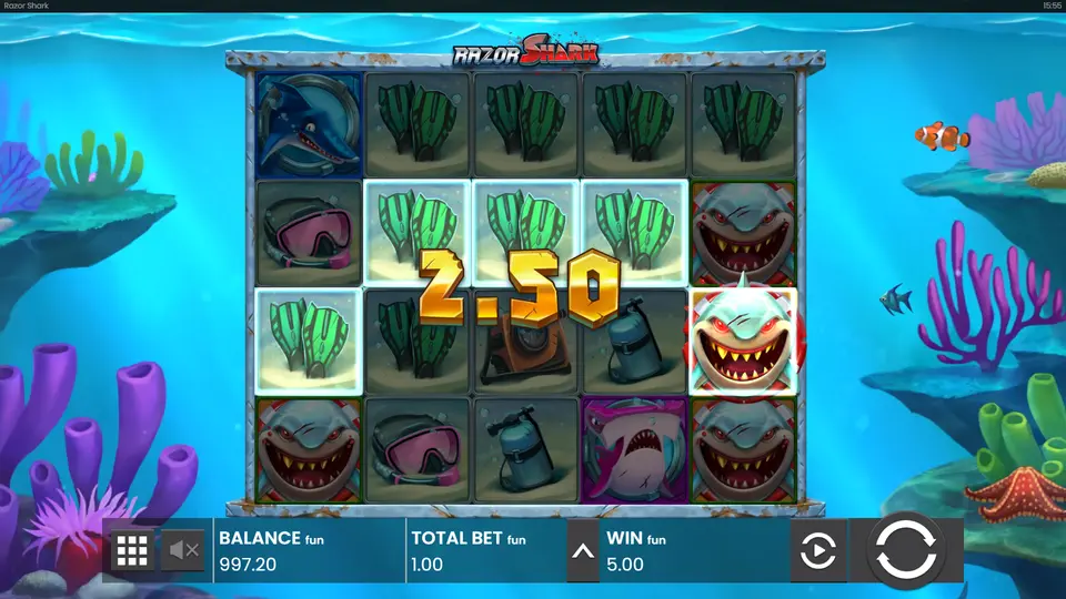Razor Reveal Feature mit Bet Multiplier Coins: 25×, 100×, 500×