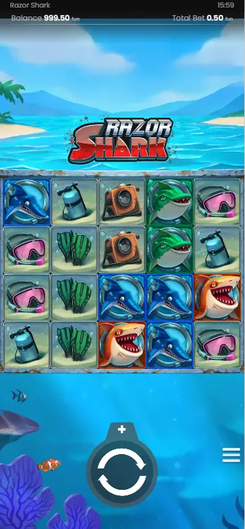 Razor Shark Mystery Stack auf Walze vor der Enthüllung
